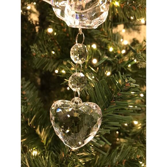 Cardinal Ornament Crystal Clear Sparkling Sun Light Catcher Christmas Bird - Picture 3 of 5